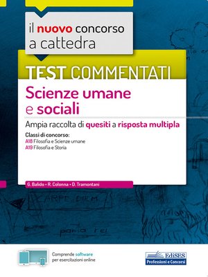 cover image of Test commentati Scienze Umane